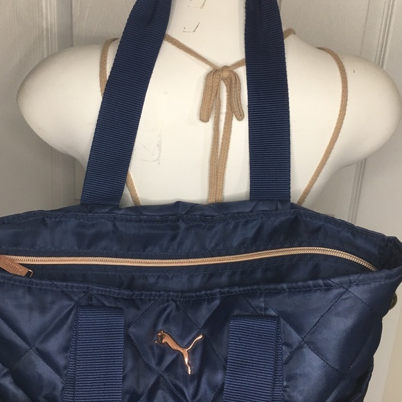 Navy PUMA Quilted Tote - Picture 7 of 8